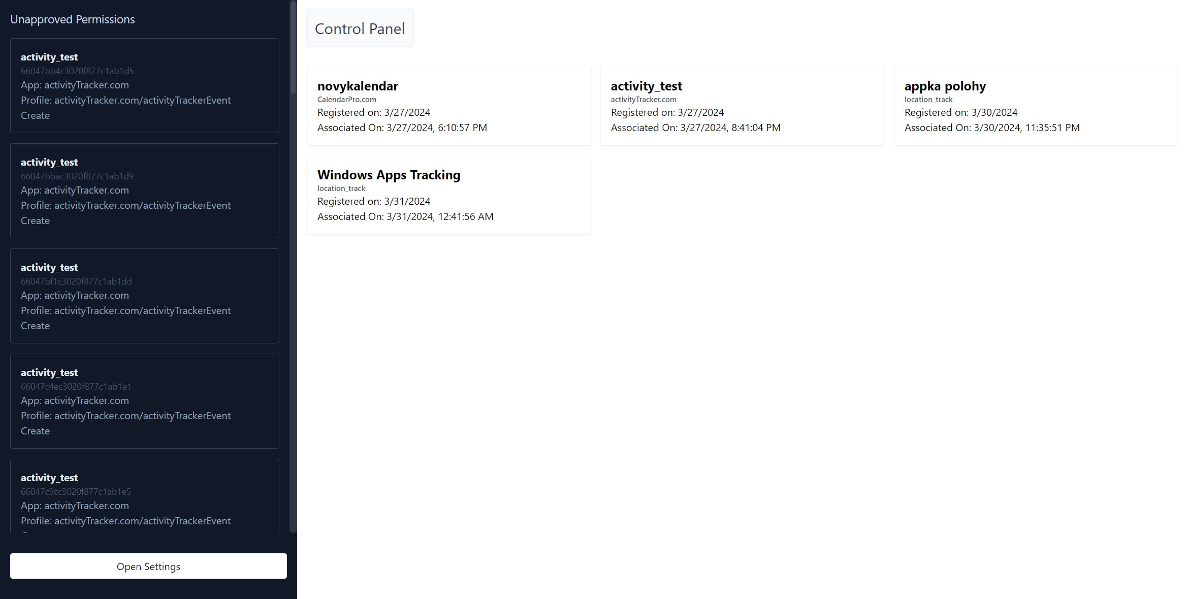 ControlCentreMainPage